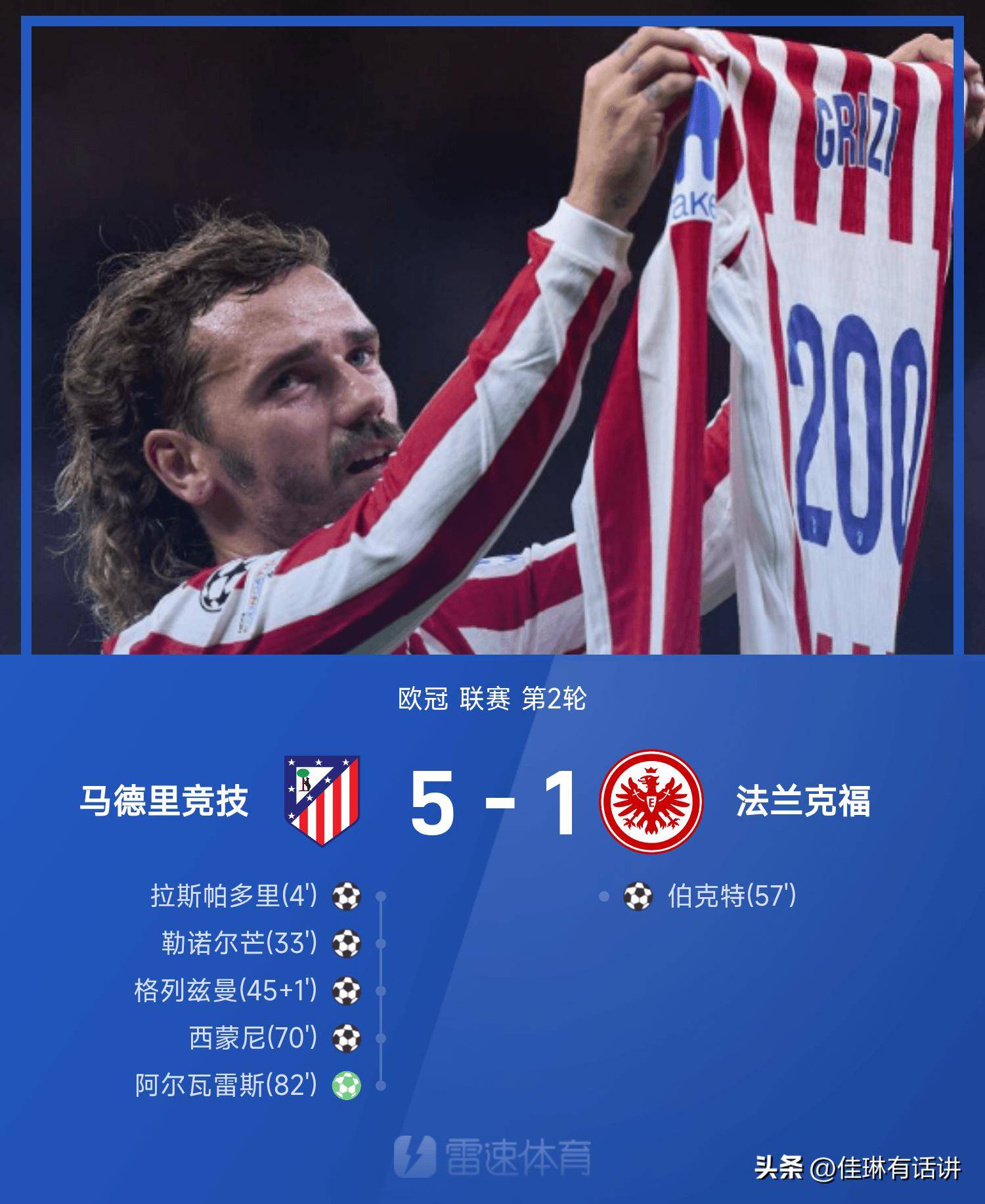 欧冠第二轮战报