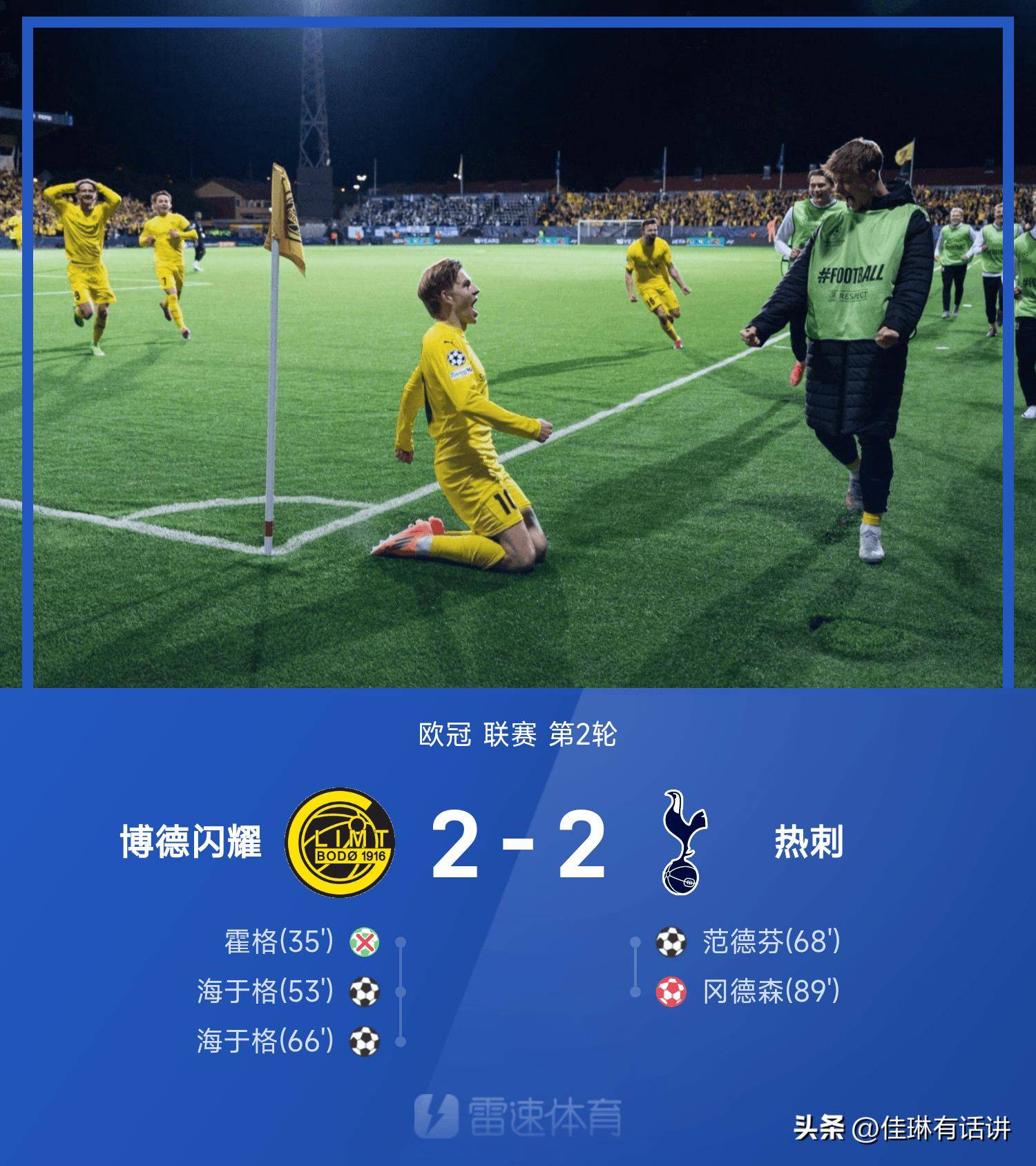 欧冠第二轮战报