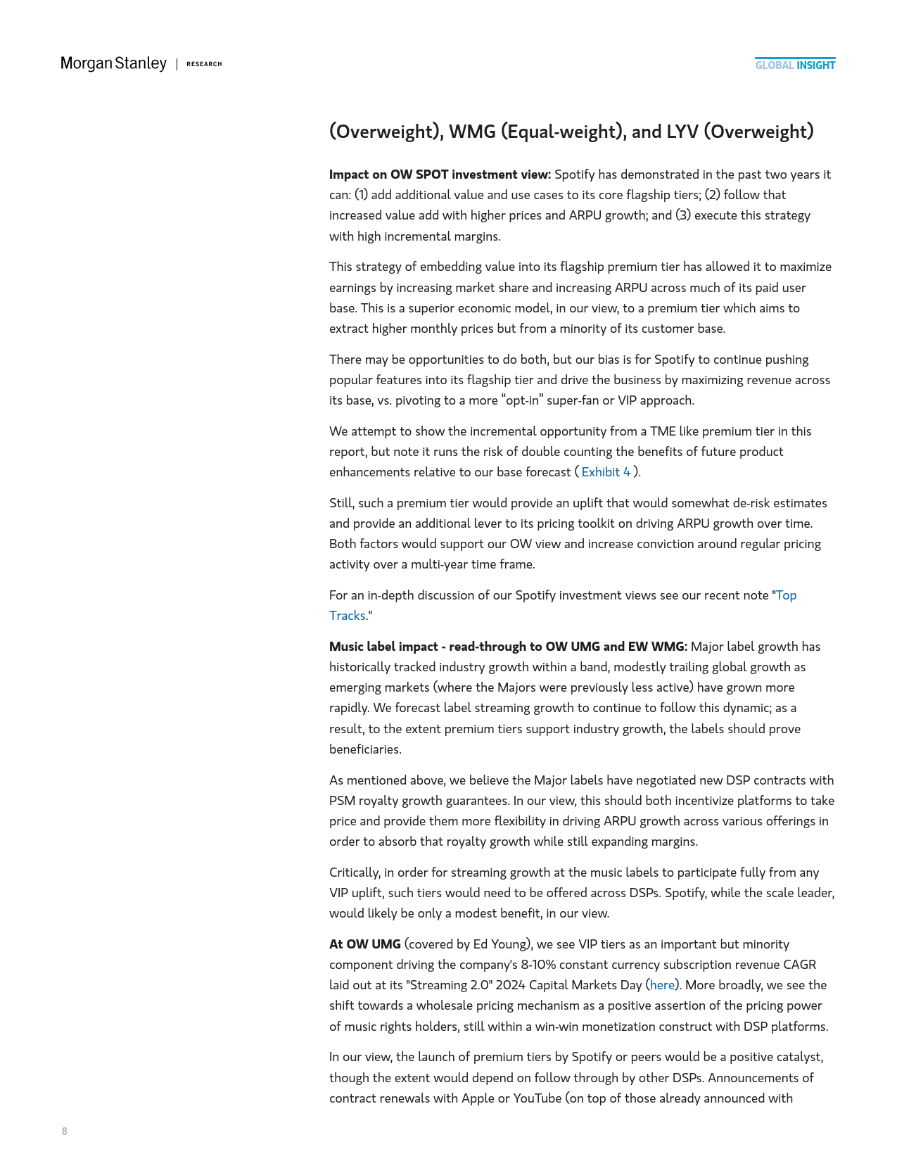 2025年中国流媒体音乐市场的高端化机遇报告（英文版）-Morgan Stanley